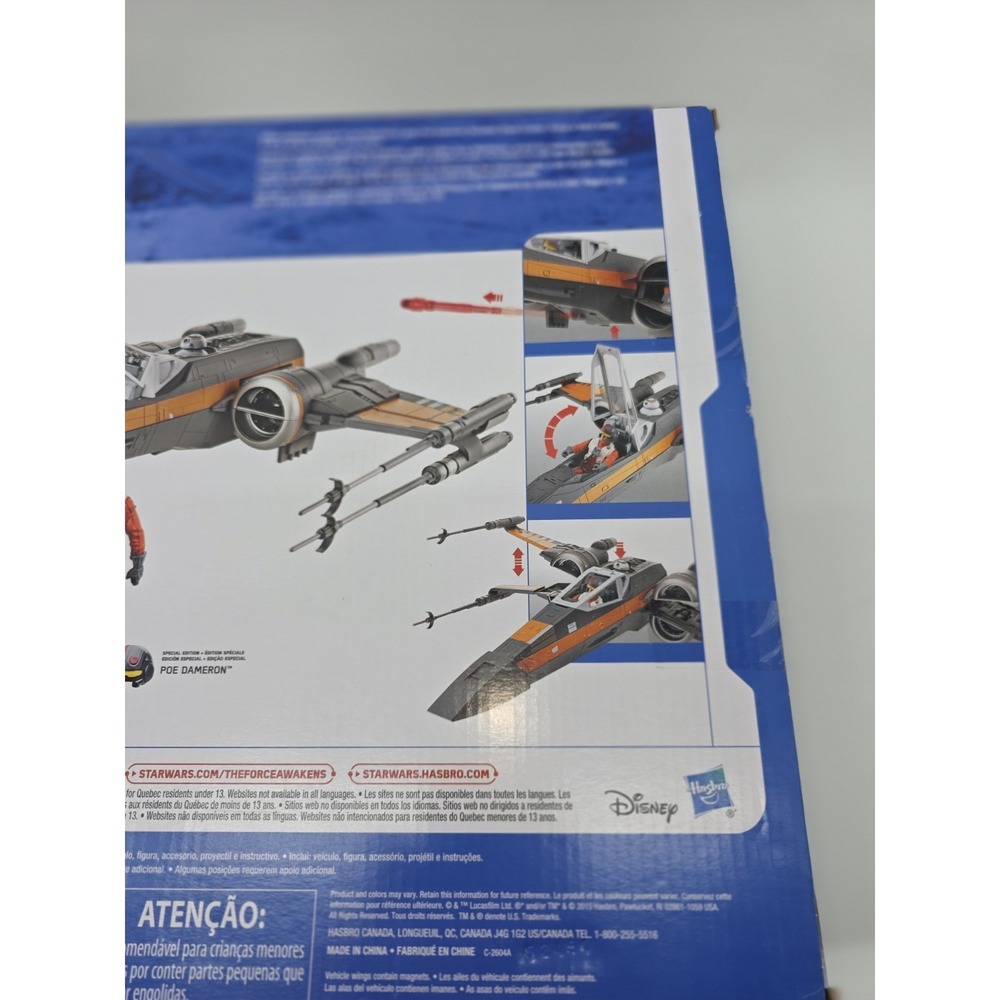 Hasbro 2015 STAR WARS THE FORCE AWAKENS POE'S X-WING FIGHTER w/ POE New! SEALED - Picture 9 of 13